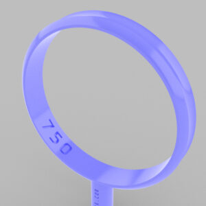 Grooved HALF CANE INVERSE Alliance RIM 17MM - 3×1.2mm STRAIGHT Internal.