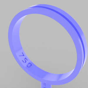 19mm STRAIGHT SURCADE Ring – 3×1.2mm Internal STRAIGHT