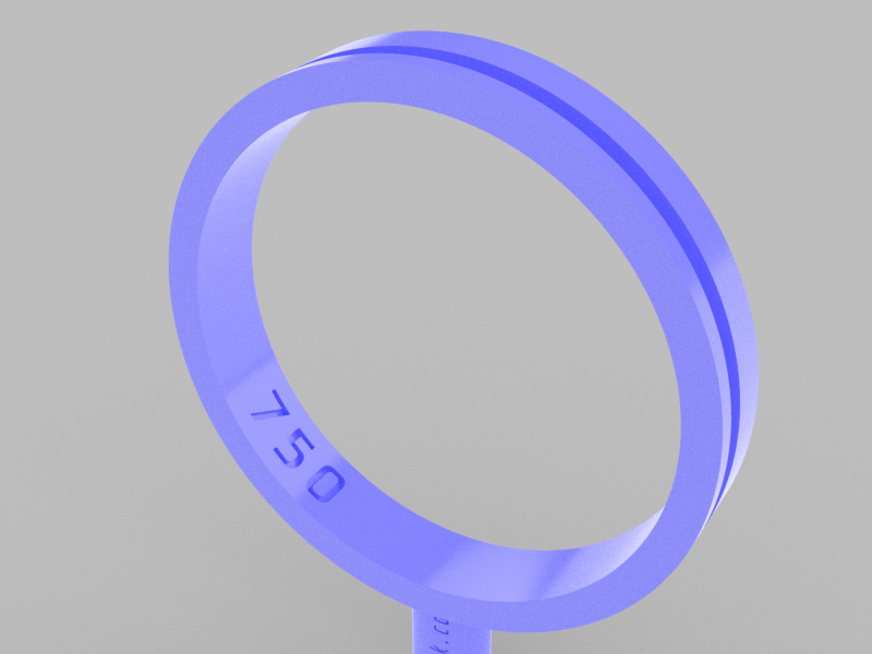 19mm STRAIGHT SURCADE Ring – 3×1.2mm Internal STRAIGHT