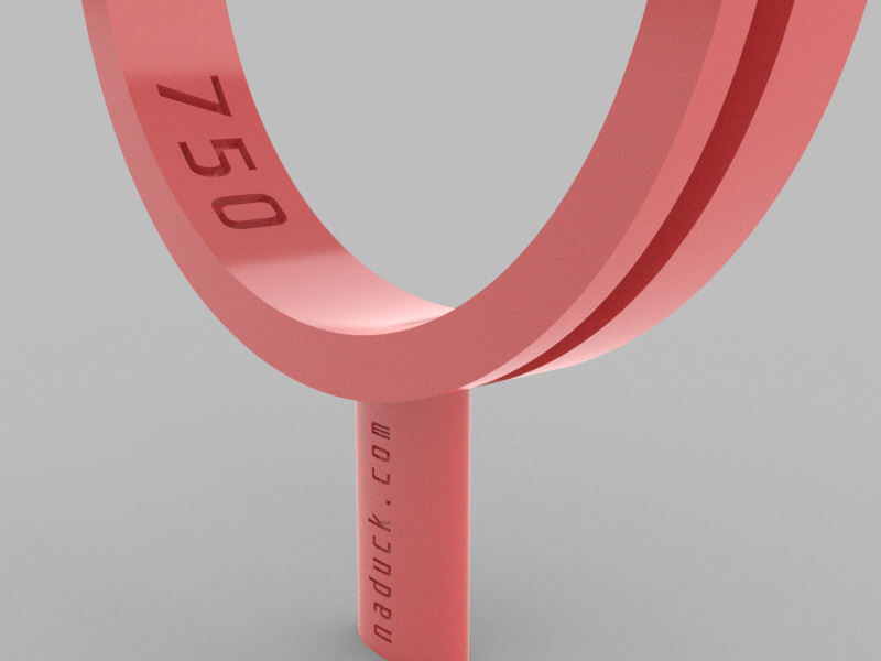 19mm STRAIGHT SURCADE Ring – 3×1.2mm Internal STRAIGHT - Image 3
