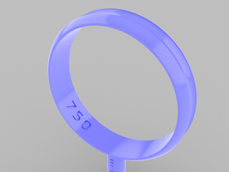 Grooved HALF-CAN INVERSE Wedding Ring 17MM – 4×1.2mm Internal STRAIGHT.