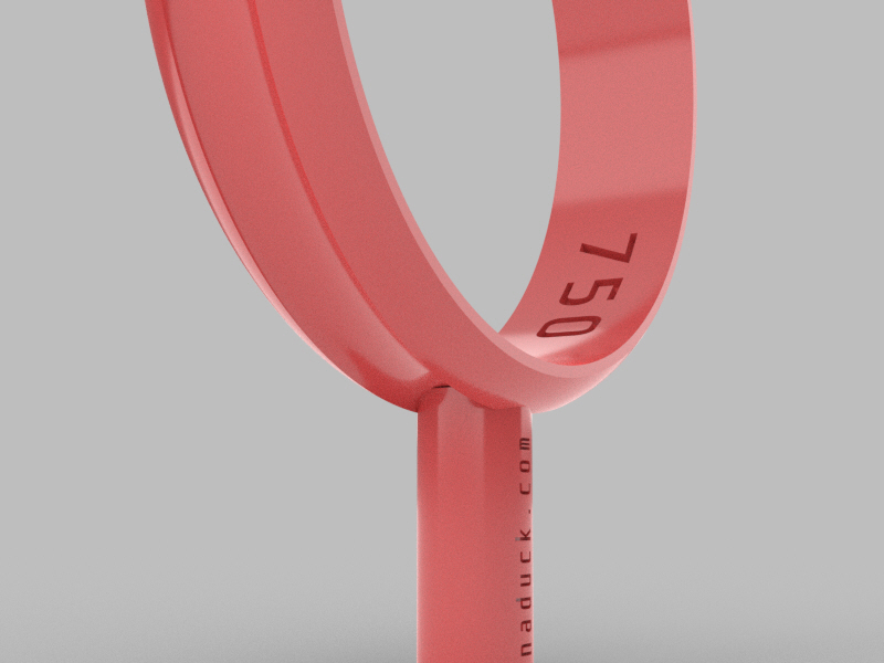 Grooved HALF-CAN INVERSE Wedding Ring 17MM – 4×1.2mm Internal STRAIGHT. - Image 4