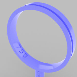 STRAIGHT SURCATED Wedding Ring 17MM – 3×1.2mm Internal ANATOMICAL