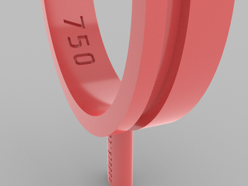 19mmSTRAIGHT SURCADA Ring – 4×1.2mm Internal STRAIGHTRETA Interna - Image 3