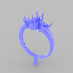 10mm Navette Ring 5mm Hearts (Tree-Stone)