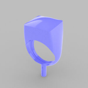 Smooth Domed Seal Ring with 12x12mm