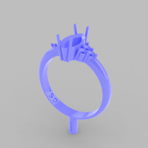 10mm Navette Ring with 2mm Round Gems (Tree-Stone)