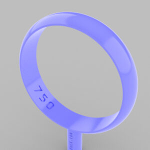 Classic Wedding Ring 18MM - Half Round 4×1.2mm Internal STRAIGHT.