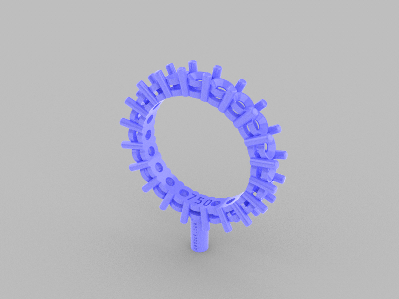 Endless Ring 16mm, 3mm diameter stones, round cut.
