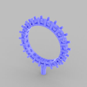Endless Ring 18 mm, with 22 stones, 3mm in diameter, round cut.