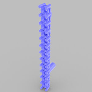 3mm Linear Pendant – 12 Stones.