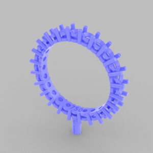 Endless Ring 20mm in diameter , 3mm round Diamond cut Gems.
