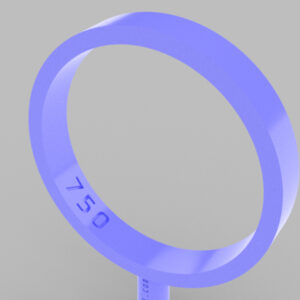 STRAIGHT Wedding Ring 17MM – 3×1.2mm Internal STRAIGHT