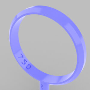 Beveled Ring – 3×1.2mm Rectangular with 45° Corner – 17mm Ring Size