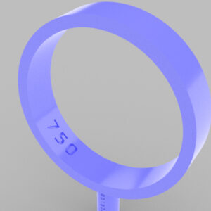 18mm STRAIGHT Wedding Ring – 4×1.2mm Internal STRAIGHT