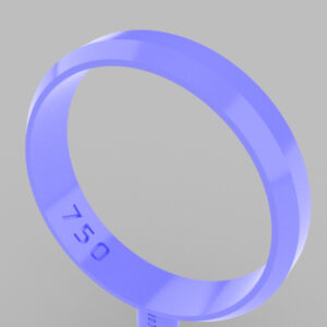 Beveled Ring – 4×1.2mm Rectangular with 45° Corner – 17mm Ring Size
