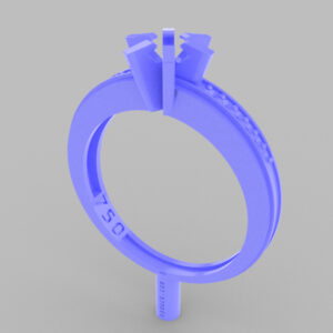 Solitaire Ring from 5.0 to 6.4mmmm - 12 Stones of 1.25mm (1pt)