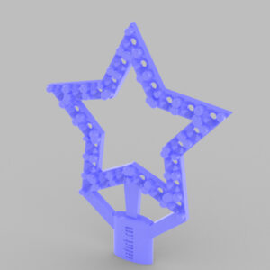 Star Pendant – 25 Stones 1pt, 1.3mm Diameter.