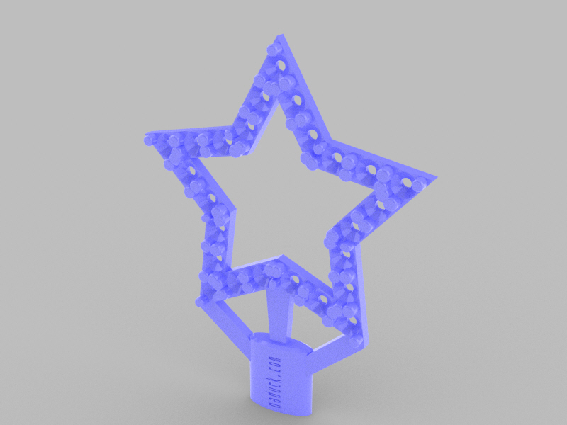 Star Pendant – 25 Stones 1pt, 1.3mm Diameter.