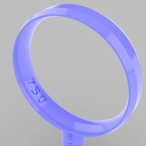 Beveled Ring – 4×1.2mm Rectangular with 45° Corner – 17mm Ring – Anatomical