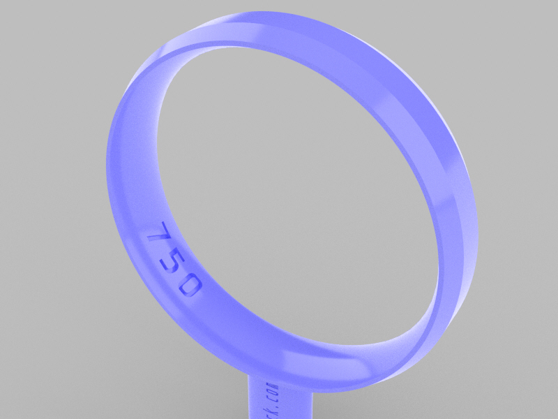 Beveled Ring – 4×1.2mm Rectangular with 45° Corner – 17mm Ring – Anatomical