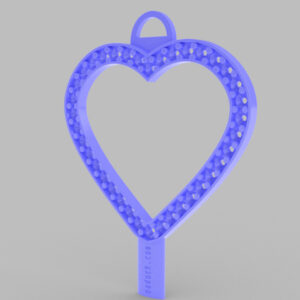Heart Pendant with fillet – 38 Stones 1pt, 1.3mm Diameter.
